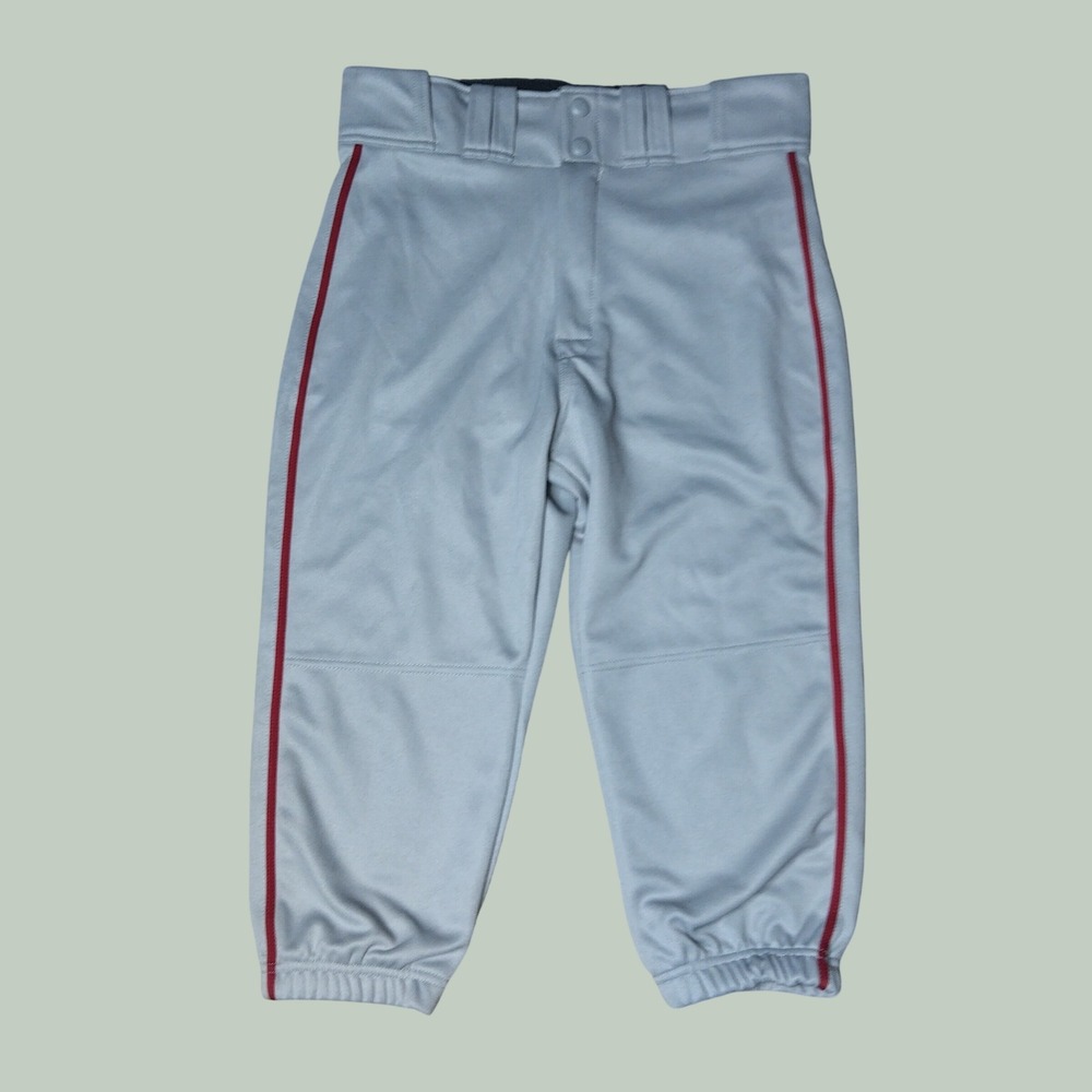 Easton Rival+ Piped Knicker Baseball Pants Mens Small Gray Red A167162GYRDS NEW